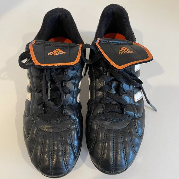 ADIDAS TELSTAR TRX HG J SOCCER CLEATS - Size 4.5Y – BLACK/WHITE/ORANGE 463288 - Picture 7 of 8